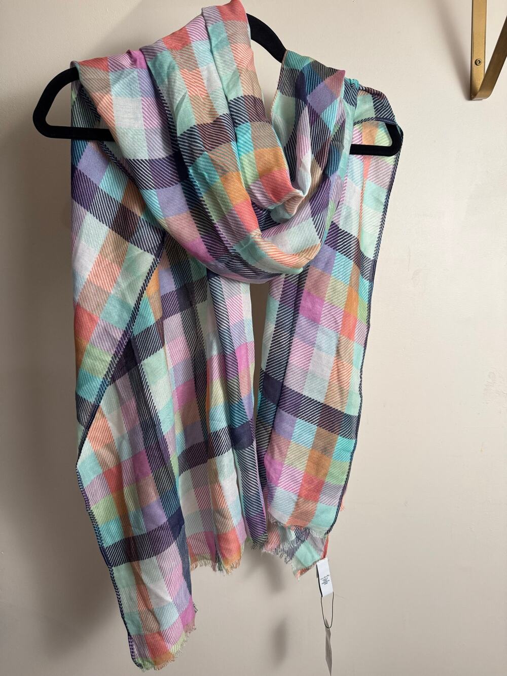 NWT Vera Bradley Rayon Plaid Scarf/Shawl